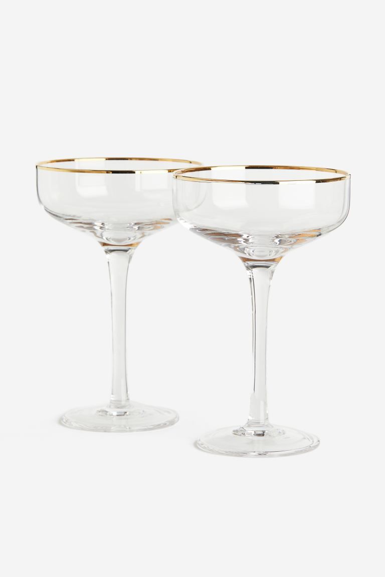 2-pack Champagne Coupes | H&M (US + CA)