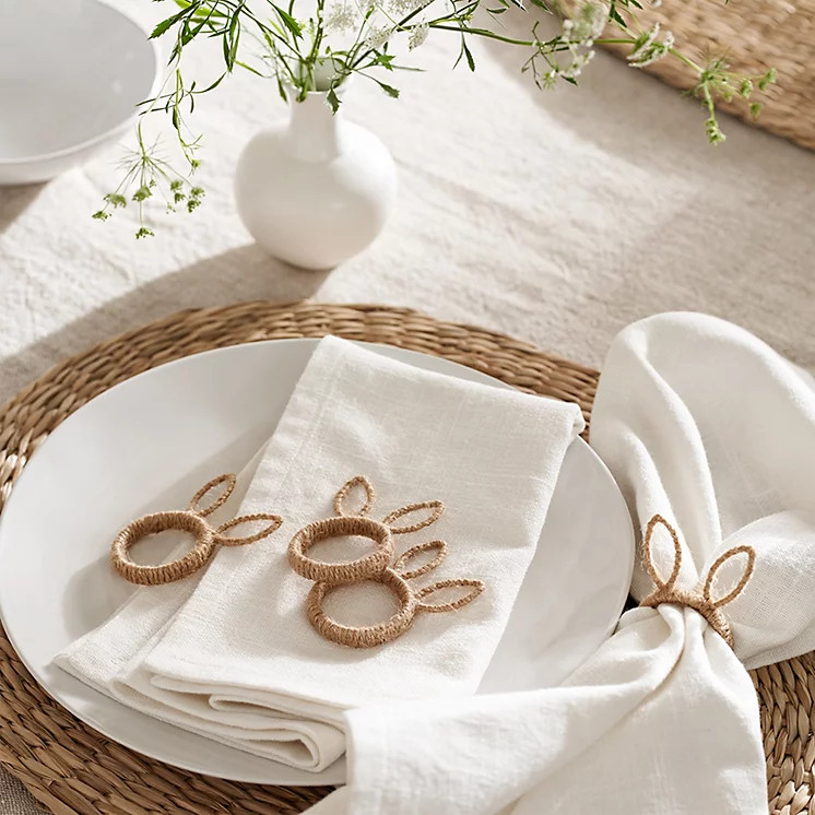 Bunny Napkin Rings – Set of 4 | The White Company (UK)