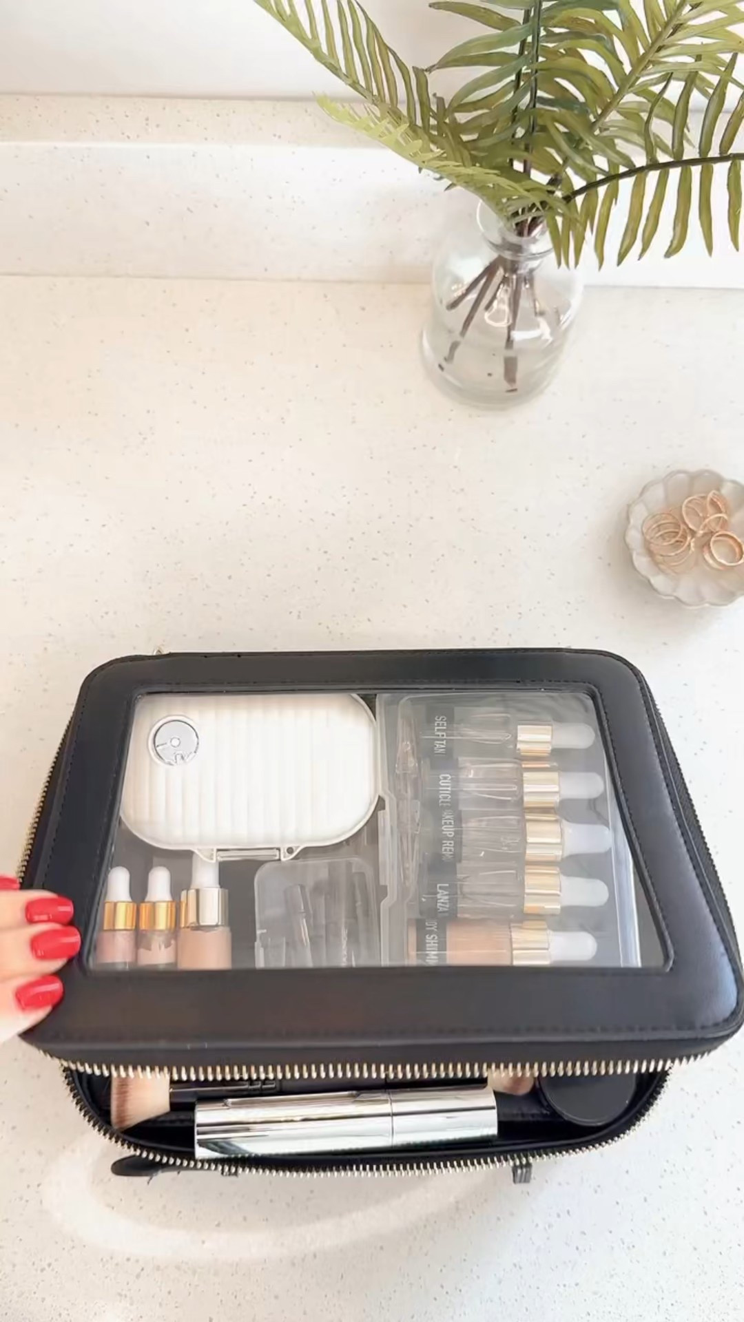 One of my biggest travel hacks is taking a little extra time to pack my toiletry bag intentionally. It makes being away from home so much more comfortable when I have my favorite beauty and hairive products with me.

I use travel-size vacuum pumps for skincare and hair products, plus compressed face towels for quick, clean refreshes on the go. No leaks, no bulky bottles, and no settling for hotel products that never work quite the same.

Why it matters:
– You stick to your routine
– Skin and hair stay happy
– Everything stays organized
– Packing is lighter and more efficient
– You feel more put together while traveling

A little prep goes a long way—because travel is always better when you don’t have to compromise on the things you love.

#LTKTravel #LTKmomlife #LTKSeasonal