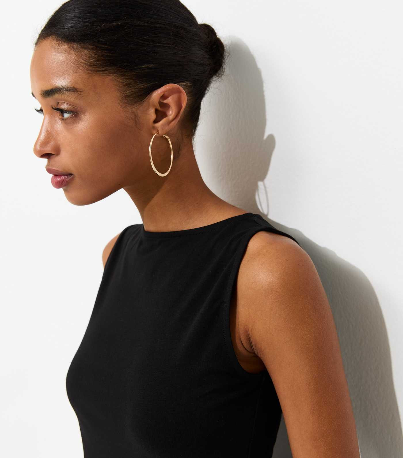Black Cotton Rich Slash Neck Vest | New Look | New Look (UK)