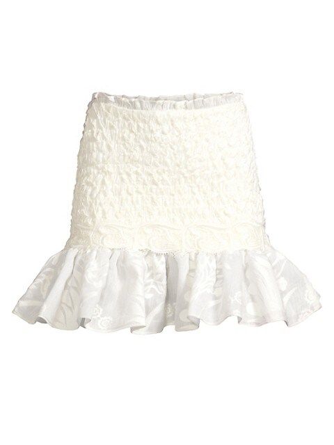 Lotus Smocked Mini Skirt | Saks Fifth Avenue