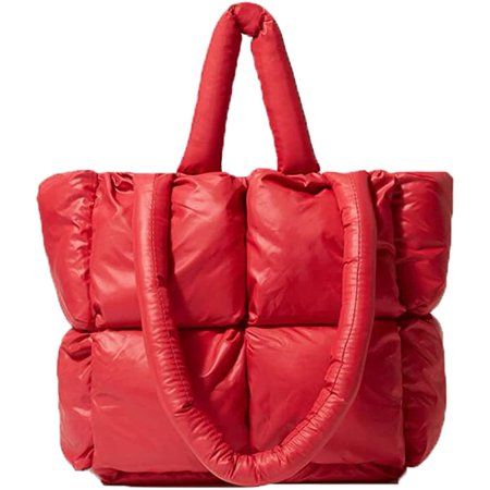 Lightweight Puffer Tote Purse Quilted Women Luxury Handbag Soft Shoulder Bag | Walmart (US)