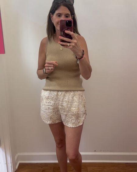 Summer Outfit 

Wearing a size S in shorts and a XS in the top. 

#LTKBeauty
#LTKVideo

summer outfit, shorts, summer style, summer fashion, workwear, date night. Metallic gold, Lilly Pulitzer, sweater tank, 




#LTKStyleTip #LTKOver40 #LTKTravel
