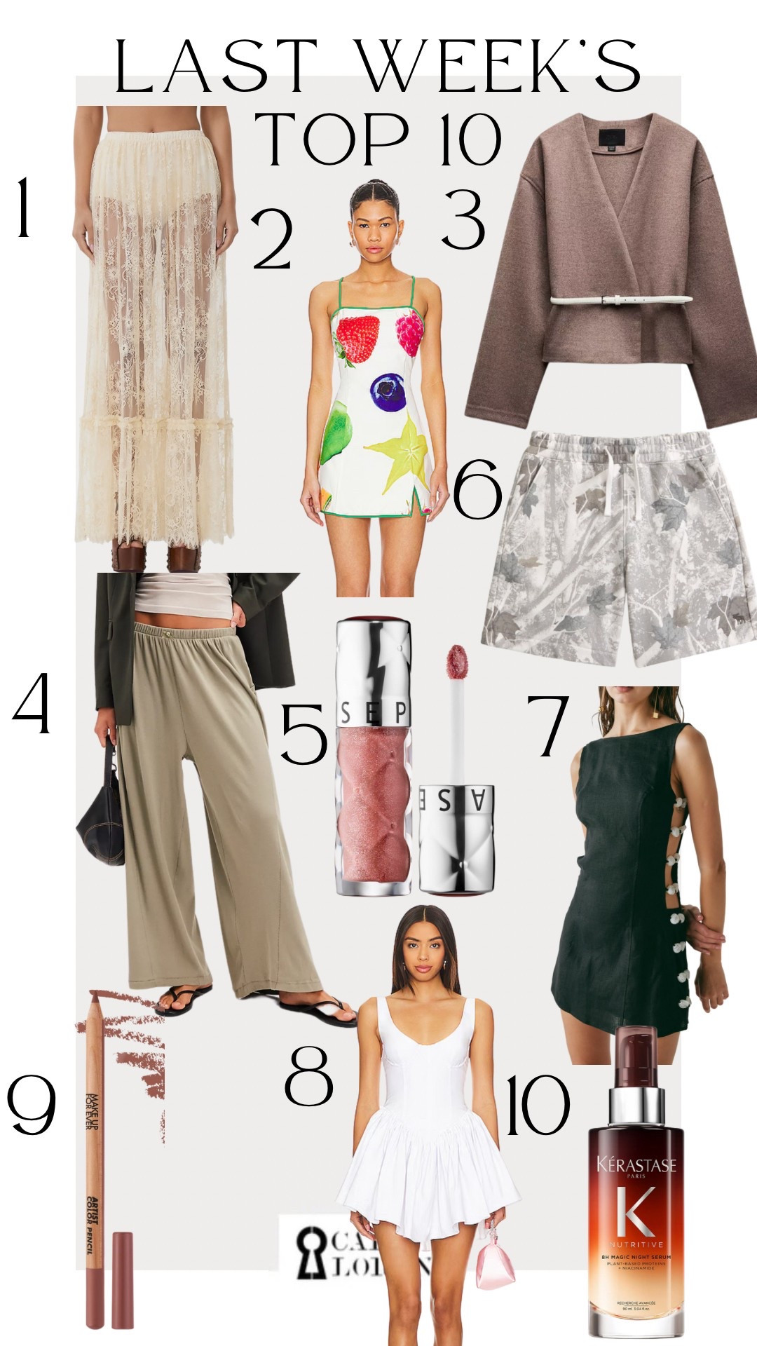 Last weeks best sellers!

1. Perfect skirt for dinners and events this summer
2. Loving this summer dress! I’ll be wearing all summer
3. The belt in this top is so good and even without it it’s stunning
4. Wore these as a swim cover up and they’re so good
5. My favorite lipgloss ATM and currently 30% off during the Sephora sale!
6. Cutie shorts for the boys 
7. Another summer dress I’ll be wearing all season!
8. This might be my favorite dress. So flattering and just perfect in every way
9. Still on sale during the Sephora sale! Love this lip liner
10. I have repurchased this so many times and also still on sale during the Sephora sale

#LTKBeauty #LTKSaleAlert #LTKStyleTip