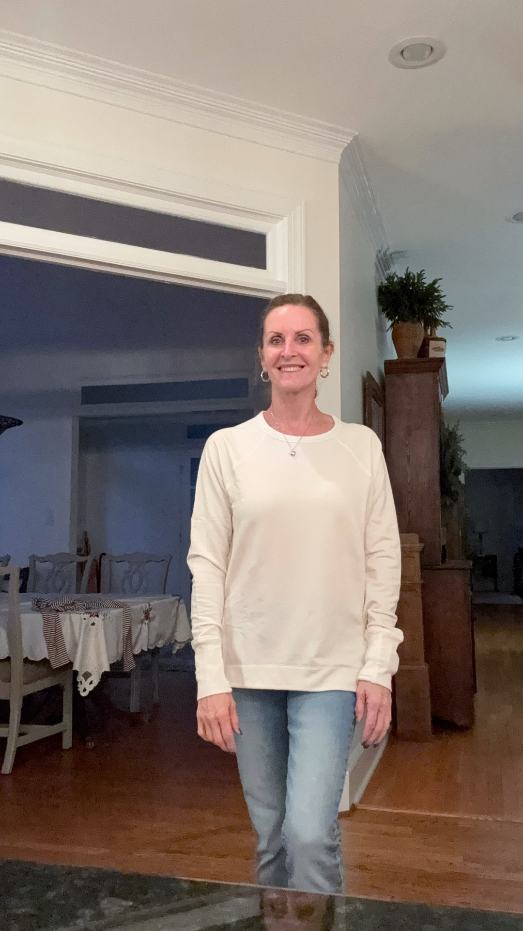 This super soft sweatshirt from
Athleta comes in 27 colors and it’s one sale!!!  It’s stretchy with a split hem and can be worn with leggings or jeans.  ***I’m wearing a small for reference. 

#LTKOver40 #LTKSaleAlert #LTKGiftGuide