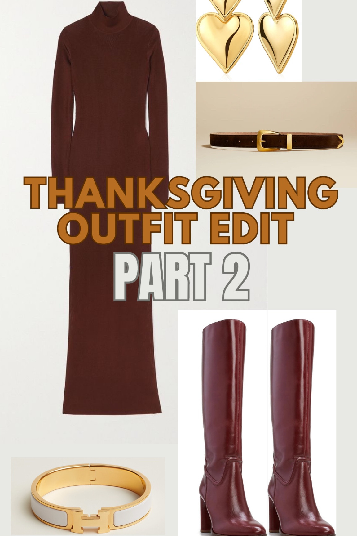 A collection of my favorite pieces to combine for the perfect Thanksgiving outfit, no matter if your fam is casual or dressy 🤎

#thanksgiving #thanksgivingoutfit #holidayoutfit #christmasoutfit #outfitcollage #outfitideas #fallfashion #falloutfit 