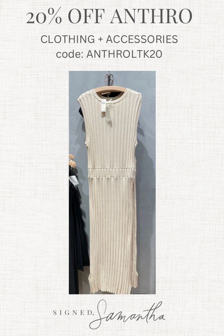 White knit dress  

#LTKSeasonal #LTKsalealert #LTKxAnthro