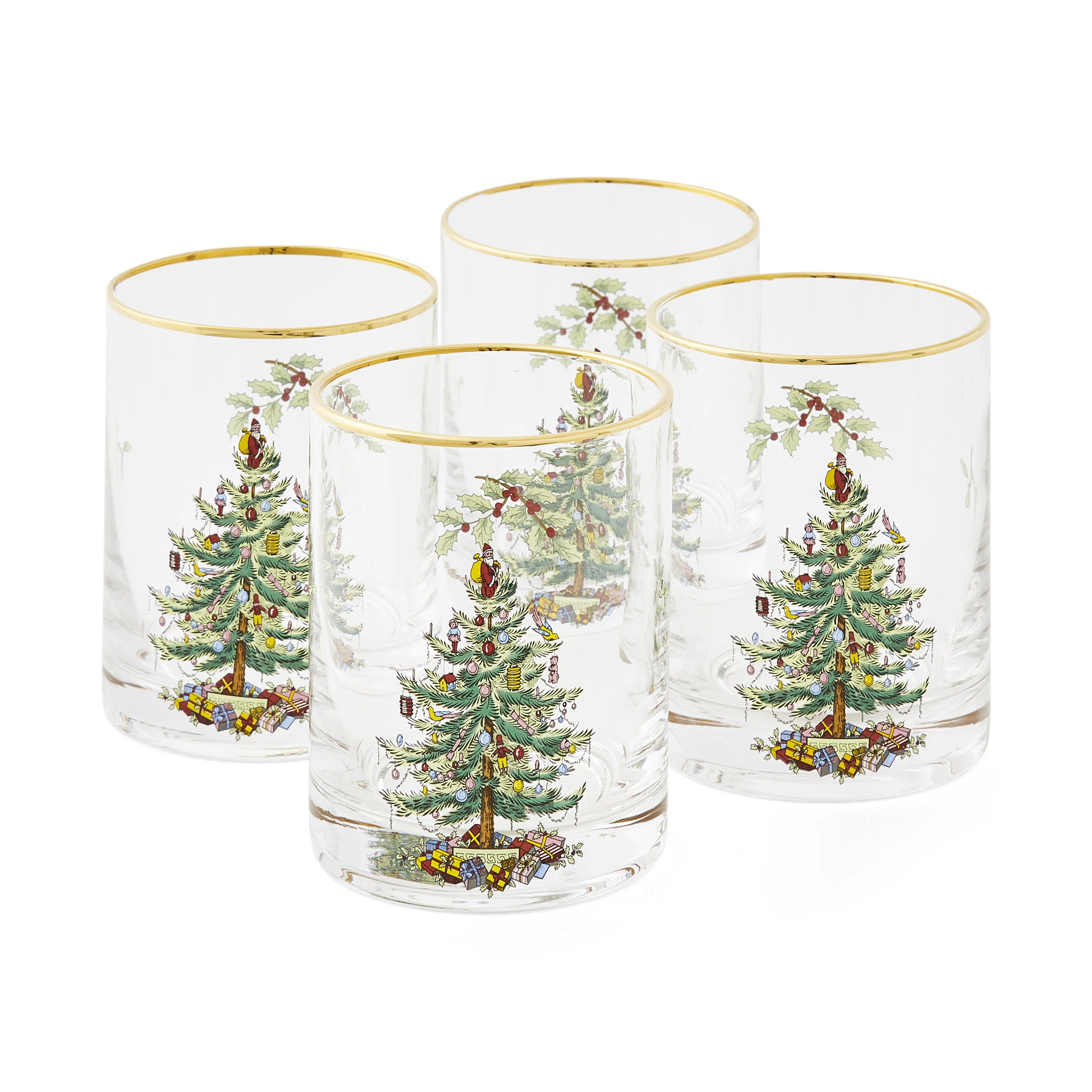 Spode Christmas Tree Dof Glasses 14 Oz (Set of 4) | Wayfair North America