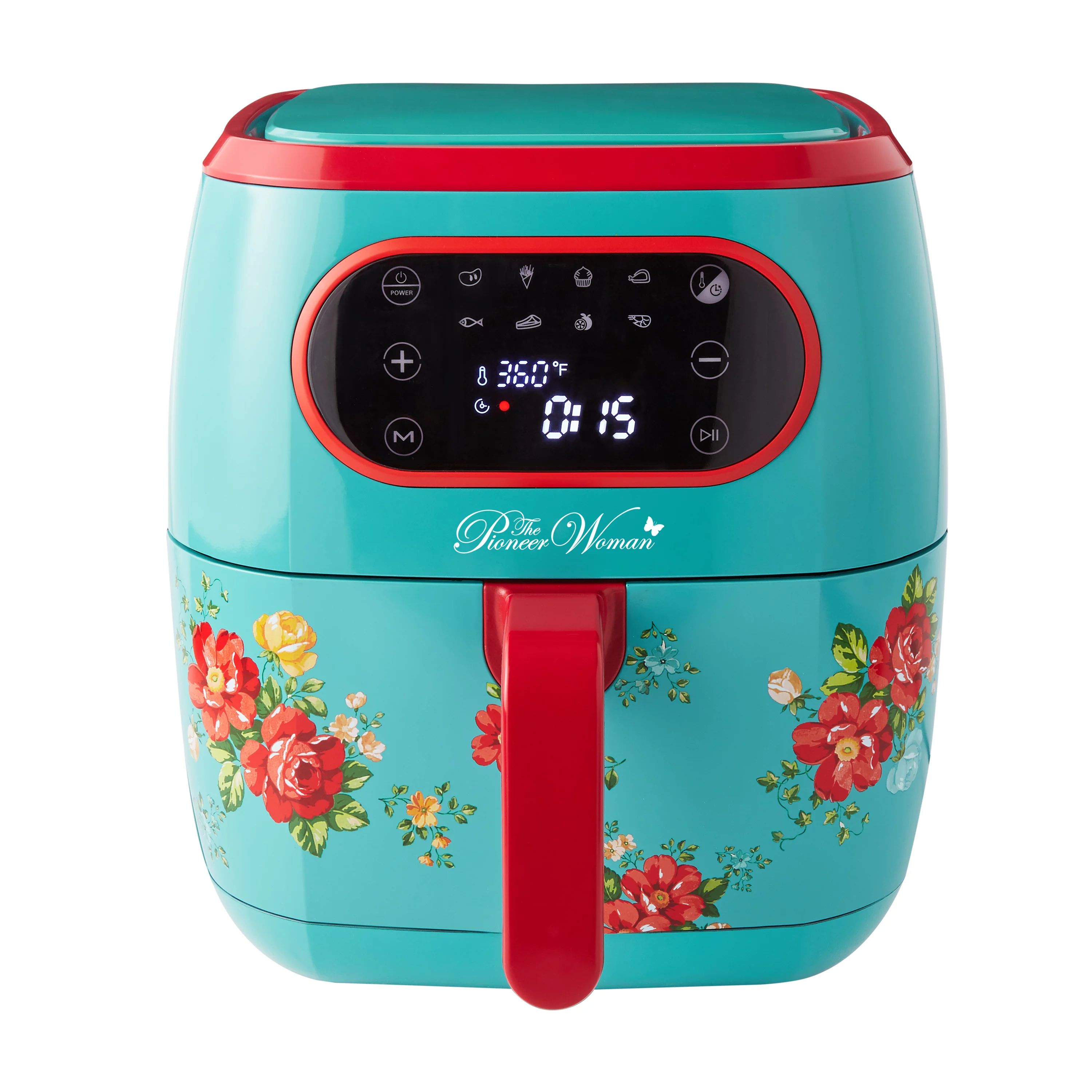 The Pioneer Woman Vintage Floral 6.3 Quart Plastic Air Fryer with LED Screen, 13.46" | Walmart (US)