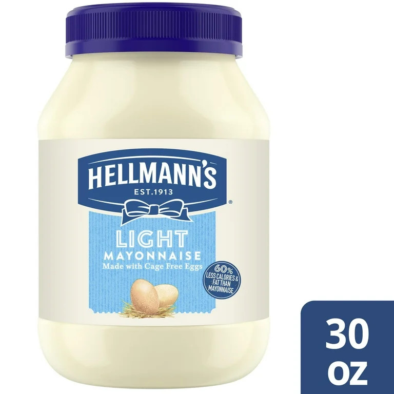 Hellmann's Light Mayonnaise, Sandwich Spread Condiments, 30 fl oz Jar | Walmart (US)