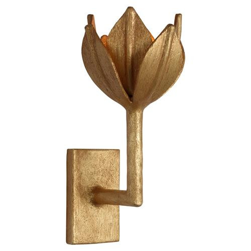 Visual Comfort Alberto Regency Antique Gold Leaf Sconce - Small | Kathy Kuo Home