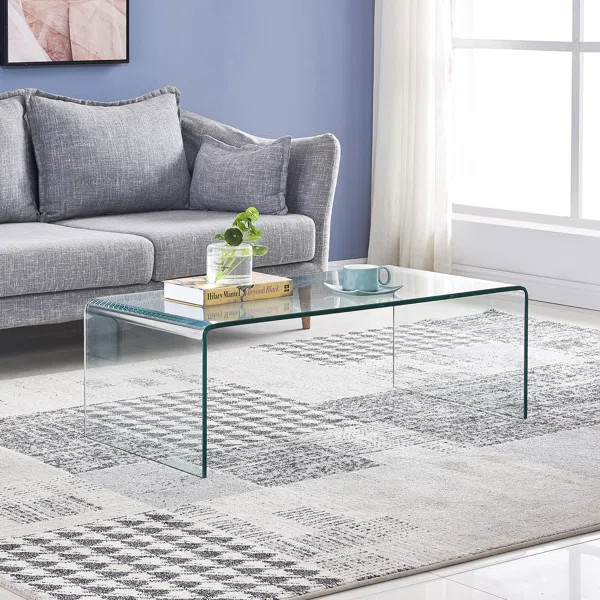 Clear Coffee Table, Tempered Glass Coffee Tables, Modern Small Living Room Tables Doy | Wayfair North America