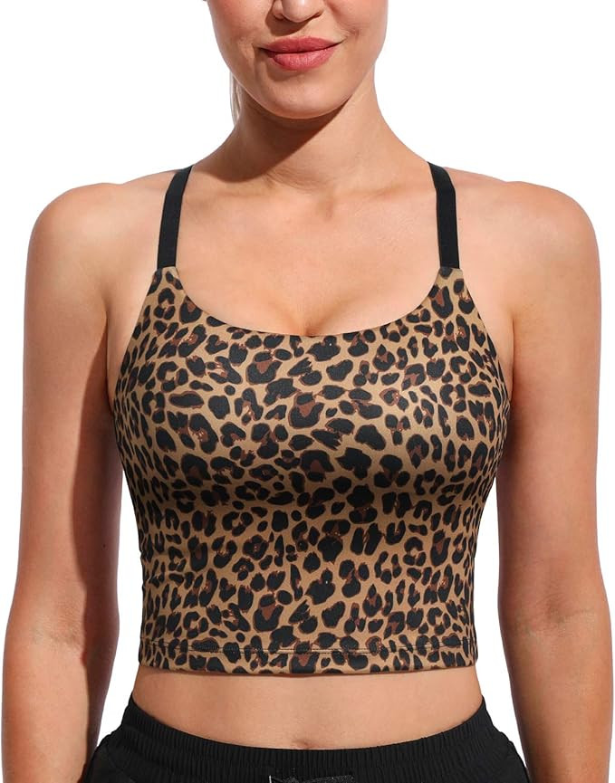 WALK FIELD Women Adjustable Sports Bras Wirefree Padded Longline Cami Bras for Workout Yoga Fitne... | Amazon (US)