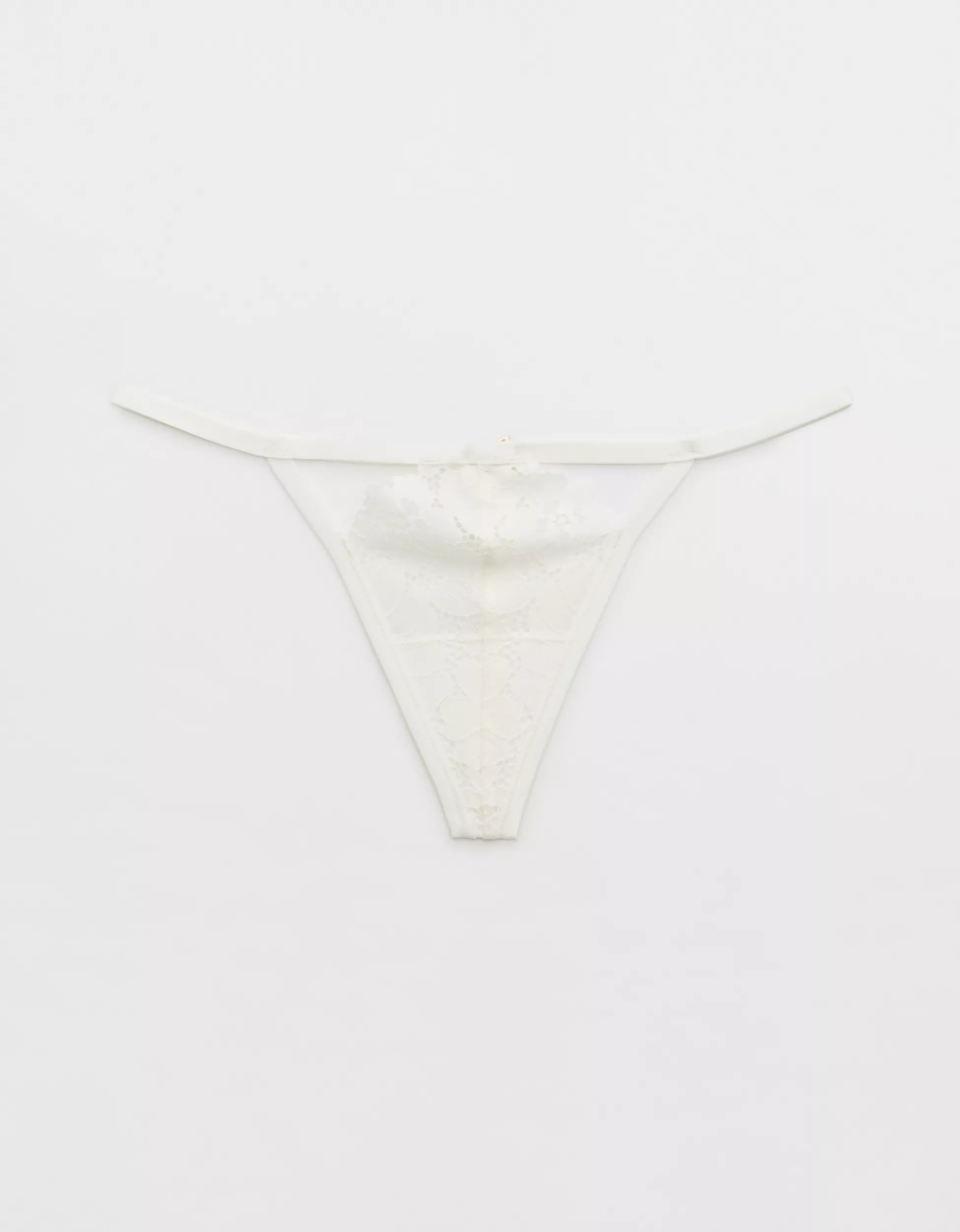 Aerie Poppy Lace Cut Out String Thong Underwear | American Eagle Outfitters (US & CA)