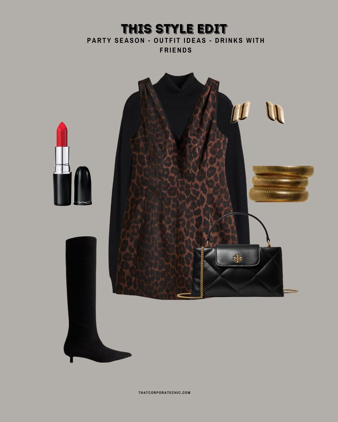 How to layer in winter : take a mini dress and layer with a rollneck top that matches your boots, accessories with gold-tone jewellery.

This look is perfect for not just the party season but also a timeless style.

Wear on a date-night look, for shopping, for drinks with friends, or for an elevated daywear.

#winterlayering #winterstyle #leopardprintdress #easystyle 

 

#LTKdatenight #LTKdresses #LTKstyletip