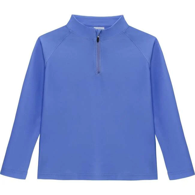 Courtside Kids | Boys Half Zip, Sky (Blue, Size 11-12Y) | Maisonette | Maisonette