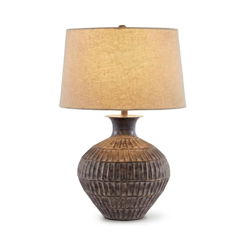 Signature Design by Ashley Magan Metal Table Lamp, 28", Antique Bronze | Amazon (US)