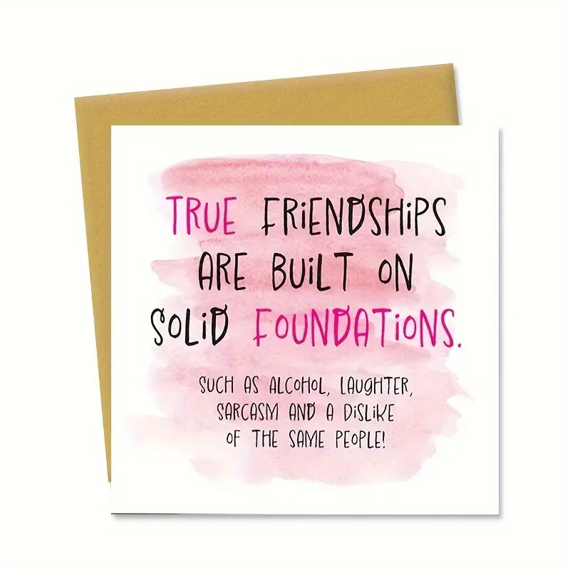 Best Friend Birthday Card True Friendships Built Solid - Temu | Temu Affiliate Program