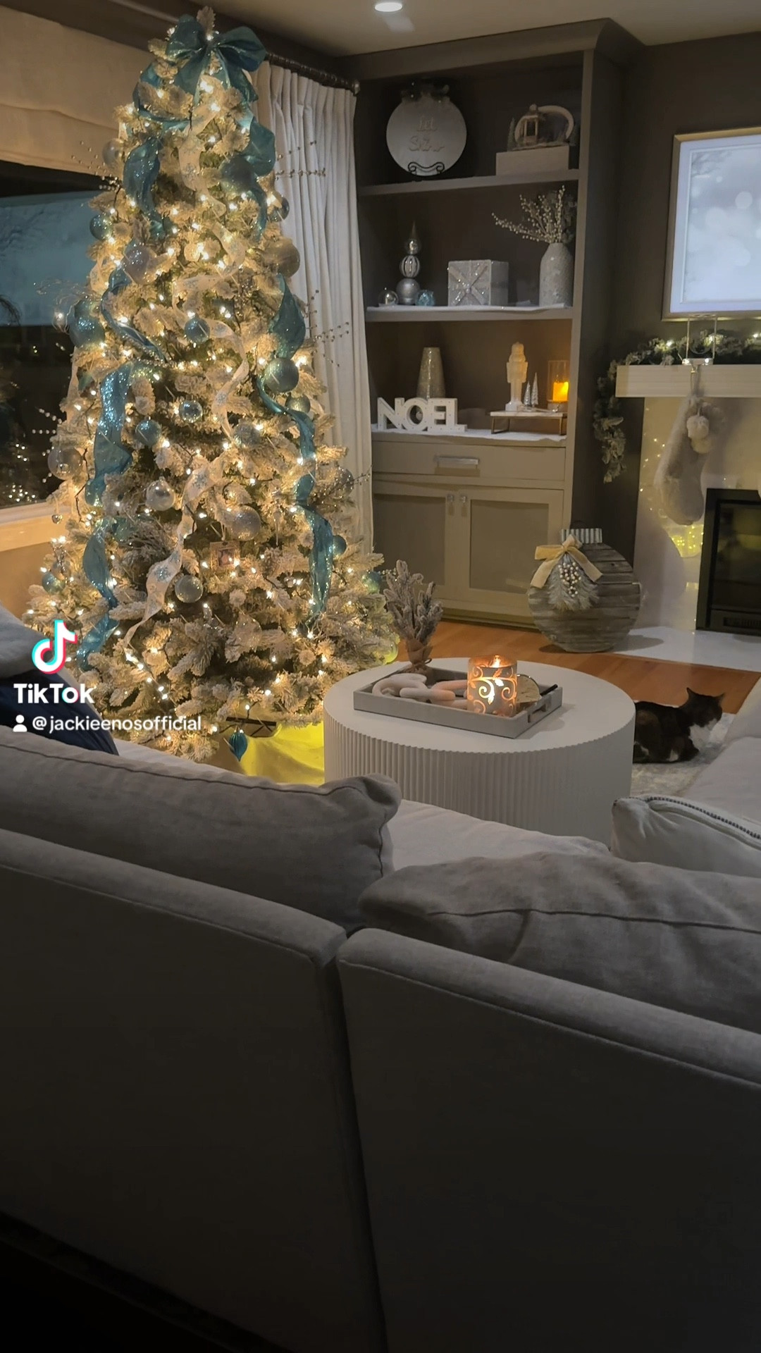 Cozy nights with biggie 🐈‍⬛ by the tree 🎄

#LTKWatchNow #LTKHome #LTKSeasonal