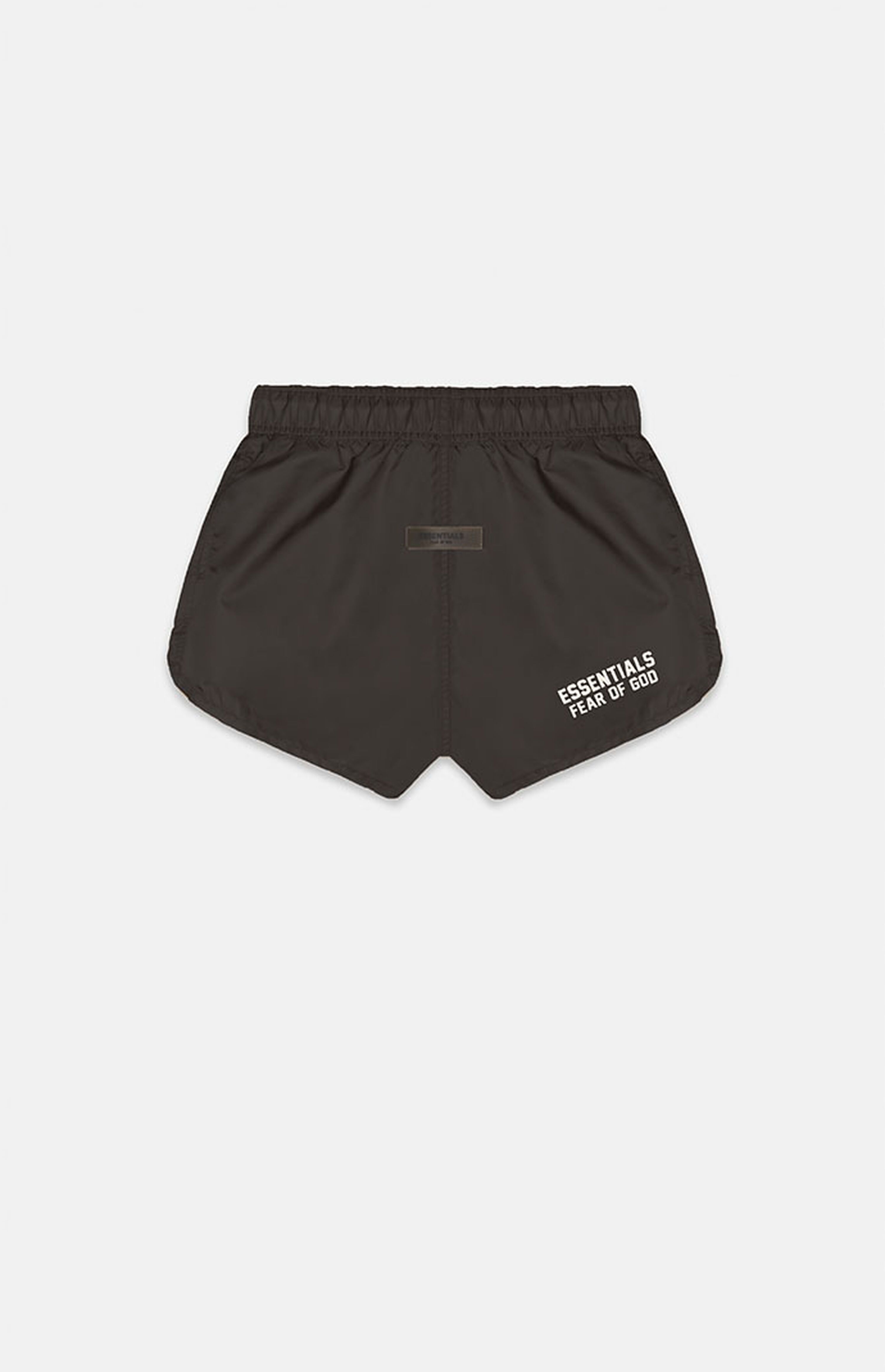 Essentials Fear Of God Kids Off Black Running Shorts | PacSun | PacSun