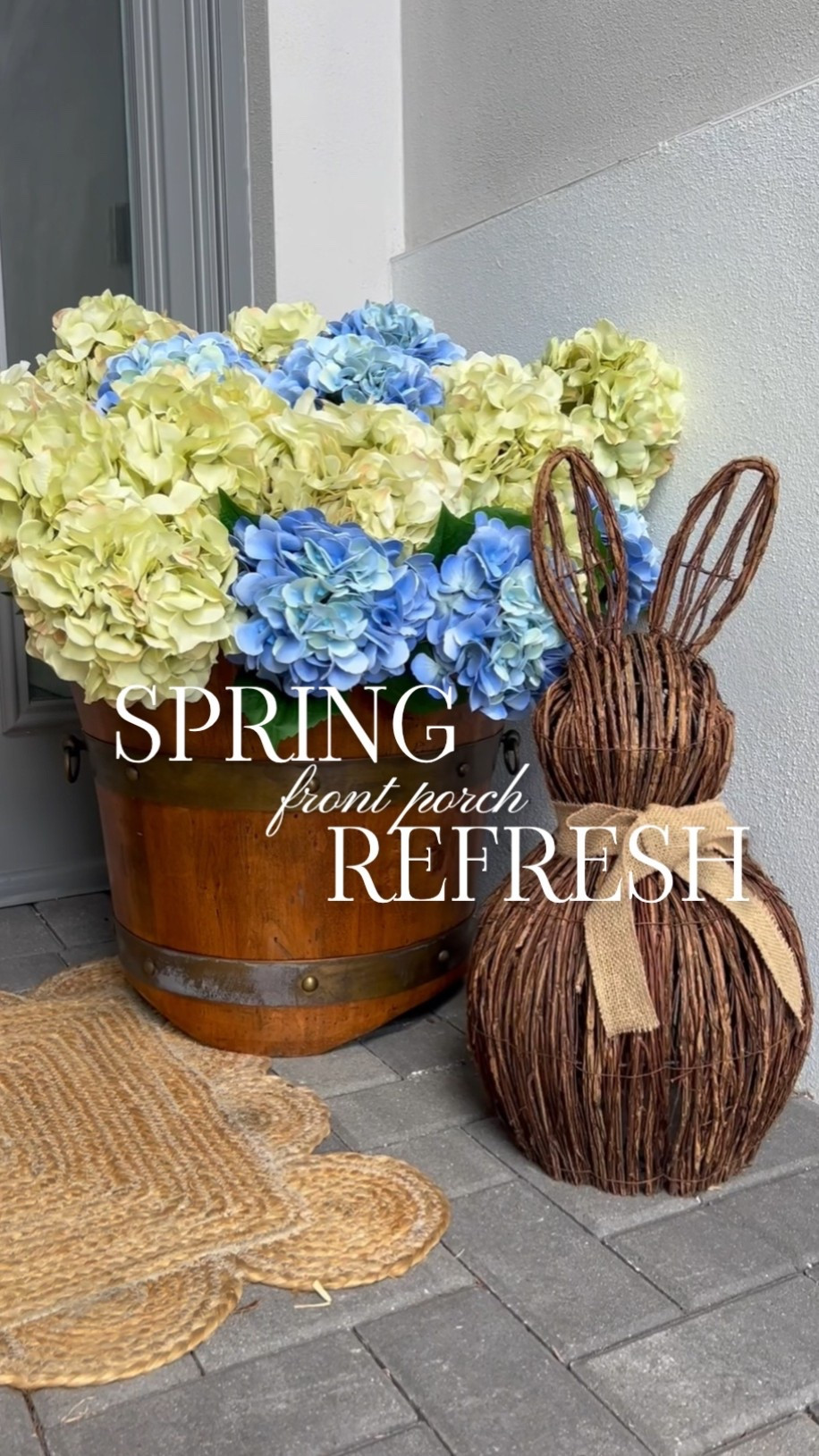 Spring front porch refresh: proof that a few hydrangeas can change everything 🌸 #

#LTKSeasonal #LTKSpringSale #LTKHome