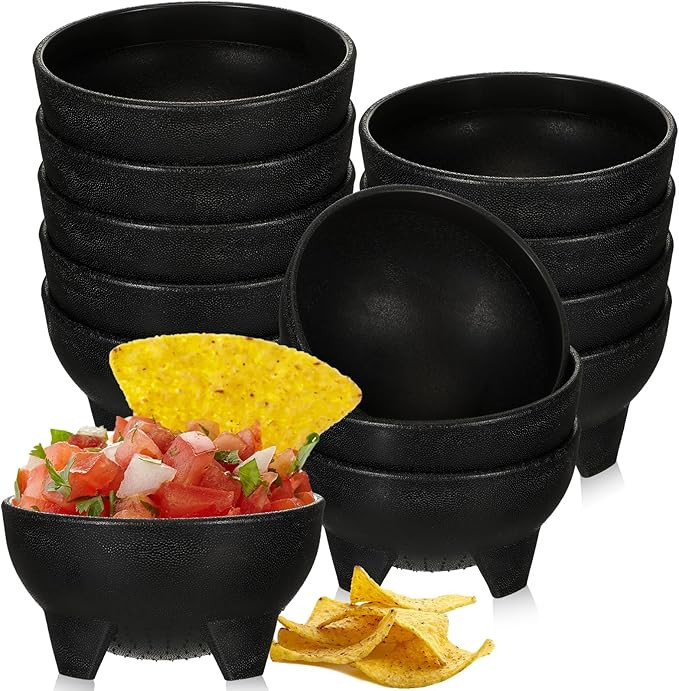 Maxcheck 12 Pcs Salsa Bowls for Party 4.5" Diameter, 10 oz Plastic Mexican Salsa Bowls Guacamole ... | Amazon (US)