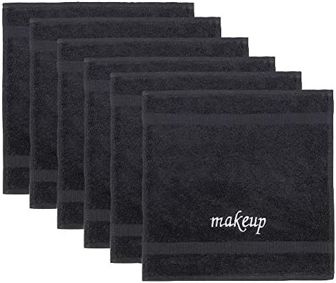 Luxury Spa and Hotel Quality Premium Turkish Cotton Washcloth Towel Set (Black) | Amazon (US)