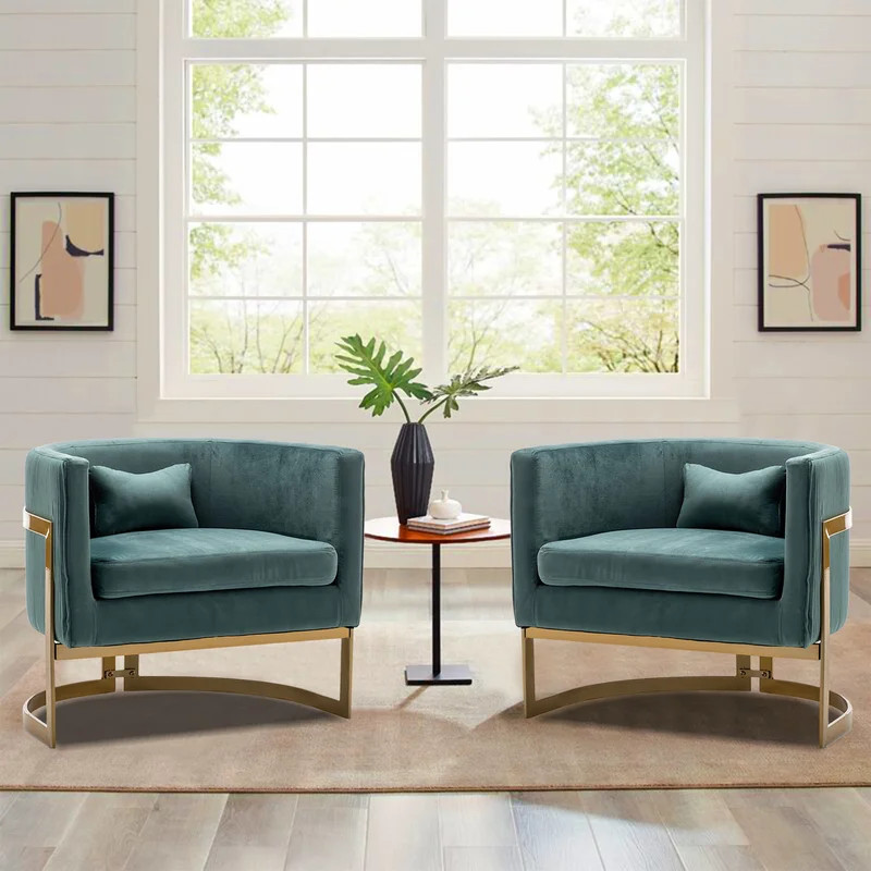 Rapicka Velvet Barrel Chair | Wayfair North America