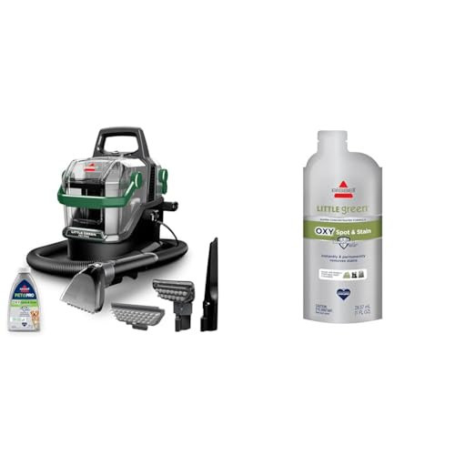 BISSELL Little Green Pet Pro Portable Carpet Cleaner Portable Carpet and Upholstery Deep Cleaner + NEW BISSELL Little Green Pro Oxy Spot & Stain Super Concentrate Cleaning Formula | Amazon (US)