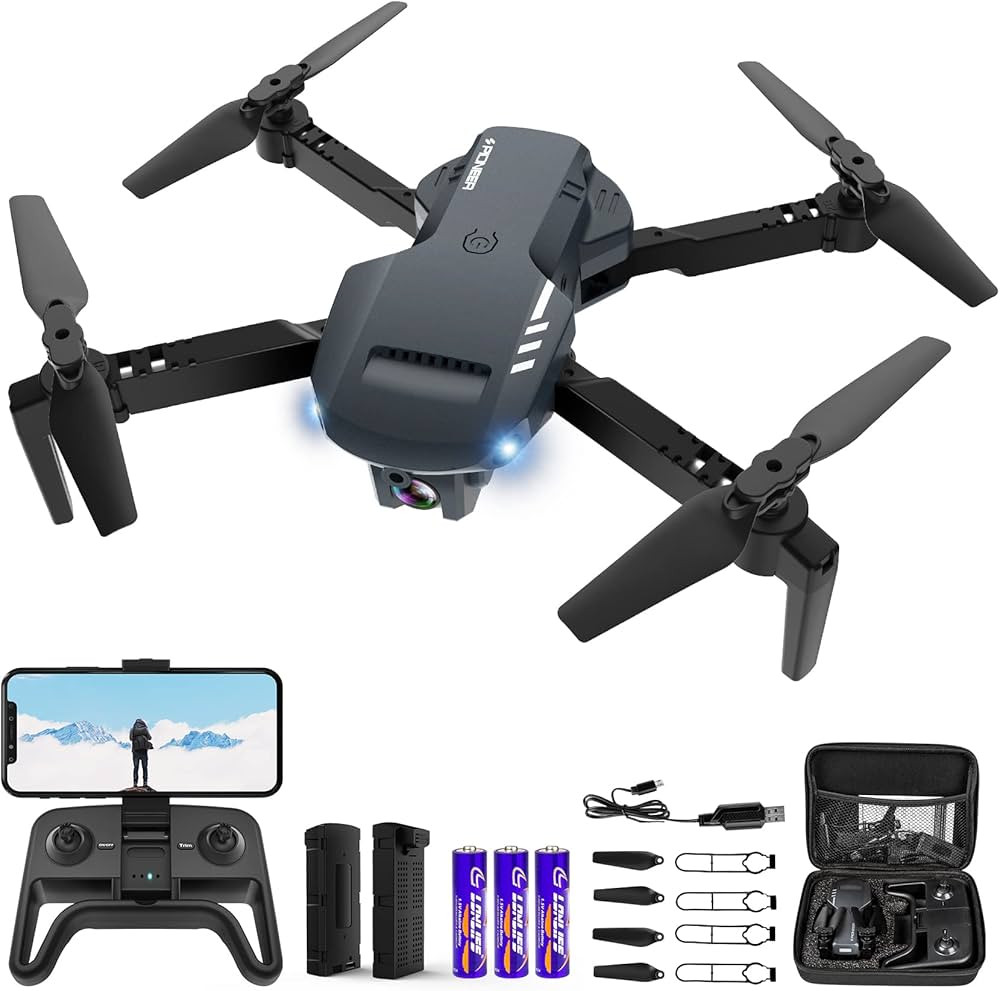 Mini Drone with Camera - 1080P HD FPV Foldable Drone with Carrying Case, 2 Batteries, 90° Adjust... | Amazon (US)