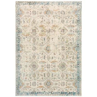 Devon Beige/Blue Rug Solo Rugs Rug Size: Rectangle 6' x 9' | Wayfair North America