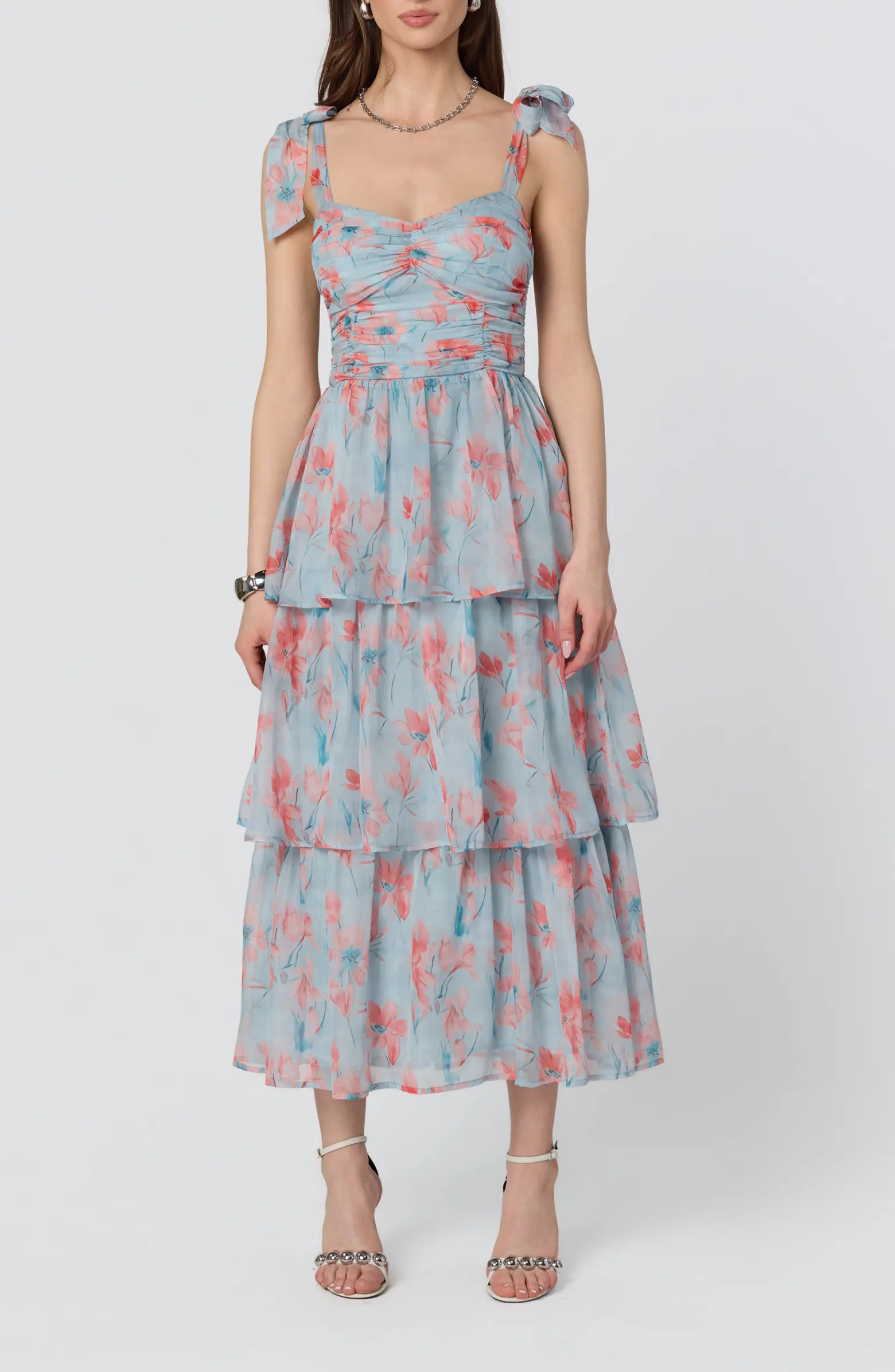 Tiered Tie Strap Sundress | Nordstrom Rack