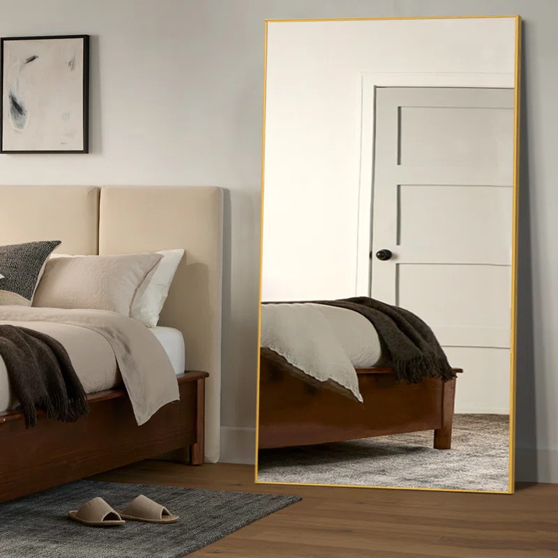 Wade Logan® Bethney Rectangle Metal Full Length Floor and Wall Mirror & Reviews | Wayfair | Wayfair North America