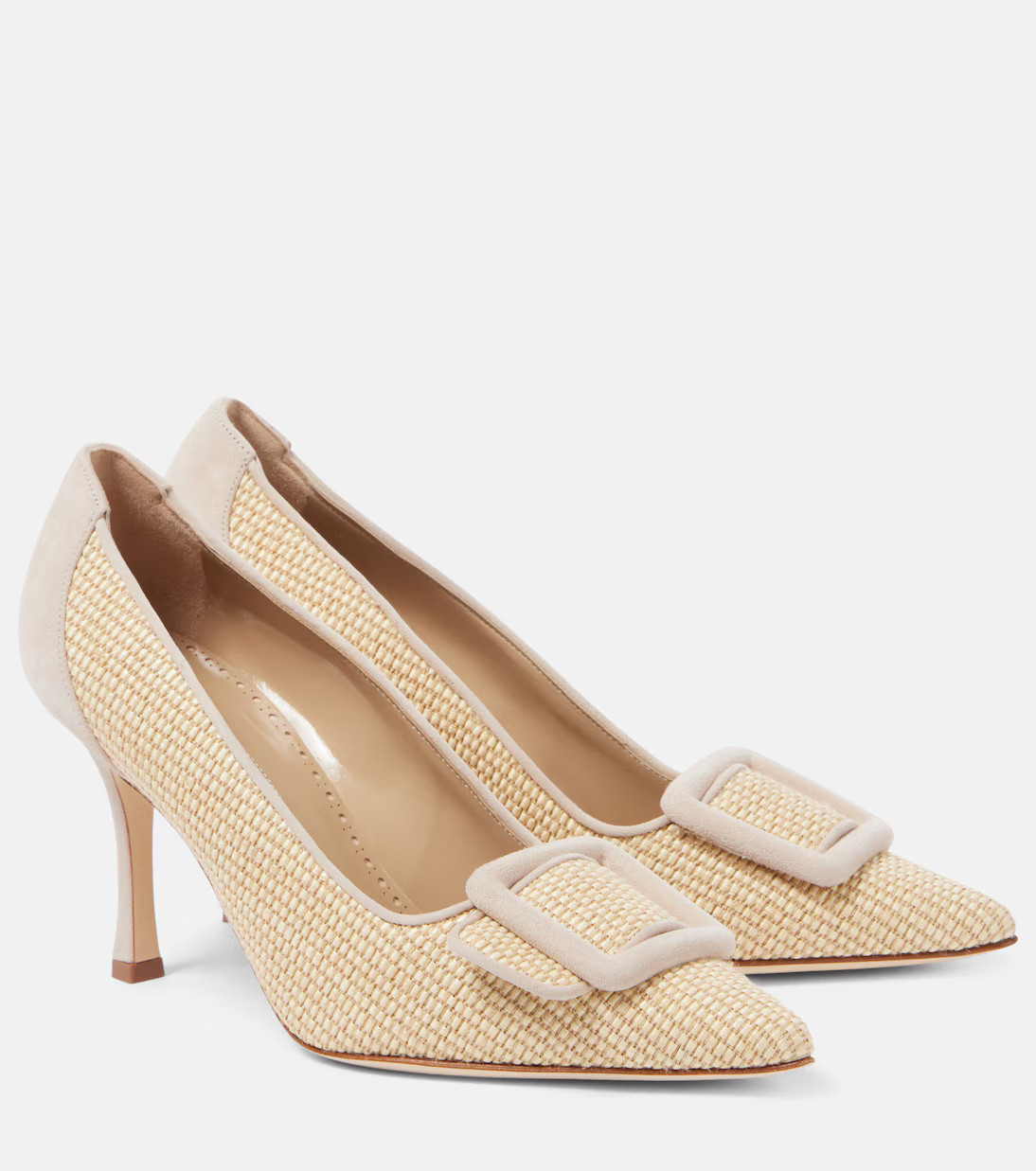 Maysale 90 raffia pumps | Mytheresa (US/CA)
