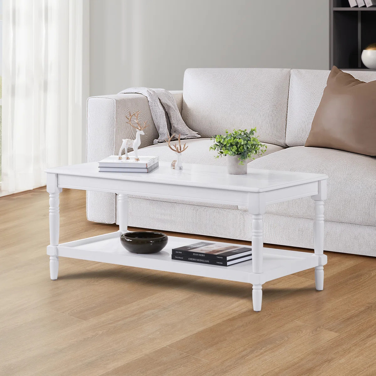 Mayall 40" No Tools Coffee Table with Shelf | Wayfair North America