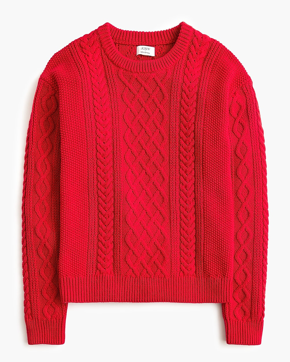 Cable crewneck sweater | J.Crew Factory
