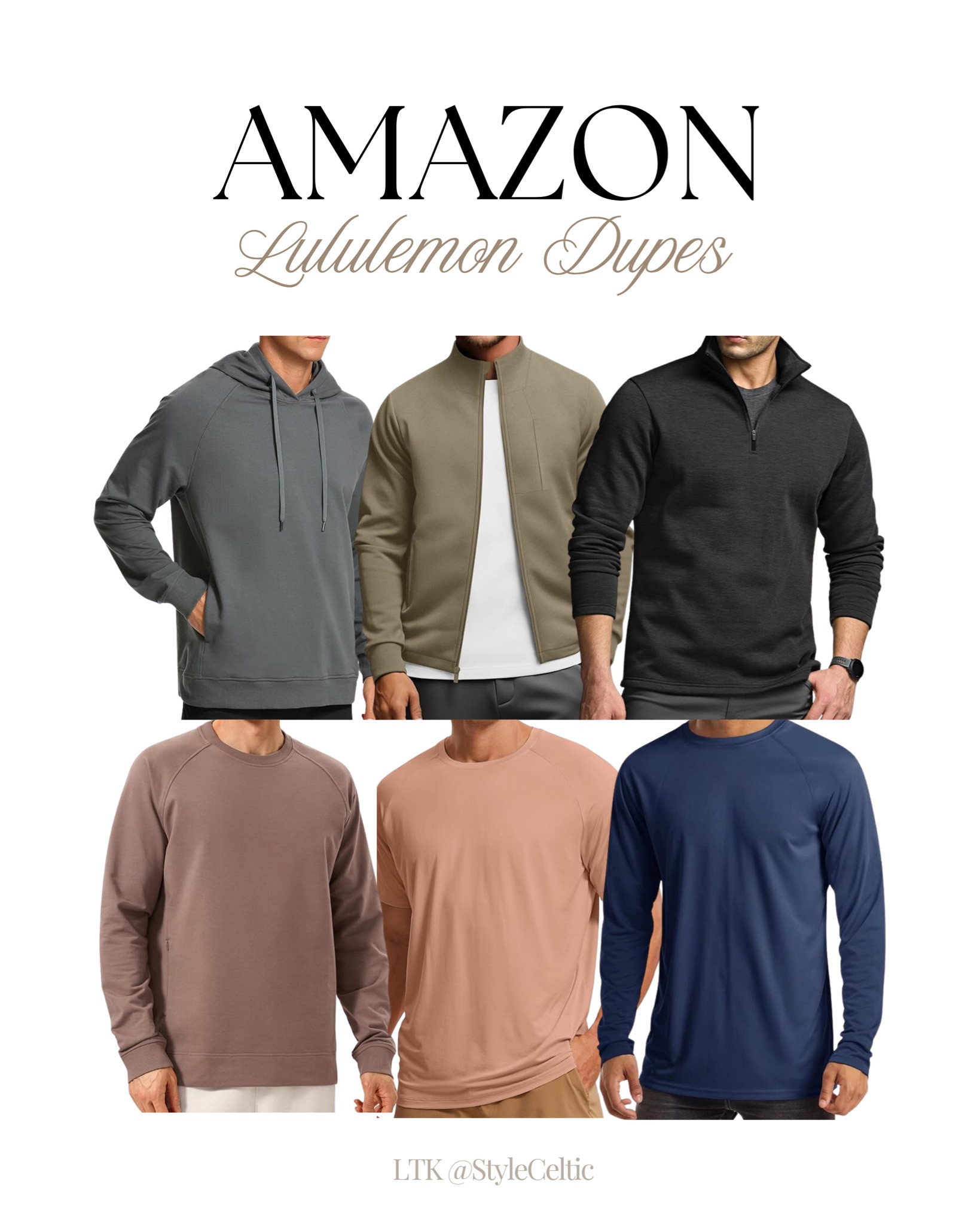 Amazon Men’s Lululemon Dupes 😮‍💨
.
.
Men’s hoodies, men’s Crewneck sweatshirts, Amazon lululemon dupes, Alo dupes, men’s lululemon, bomber jackets, long sleeve shirts, neutral clothing, men’s neutral tops, minimalist outfits, men’s casual outfits, men’s travel outfits, airport outfits, men’s joggers, CRZ yoga, men’s long sleeve shirts, quarter zip shirts, men’s tshirts, gifts for him, men’s clothes, men’s outfits, husband gifts, boyfriend gifts, Amazon favorites, Amazon style 

#LTKGiftGuide #LTKMens #LTKStyleTip