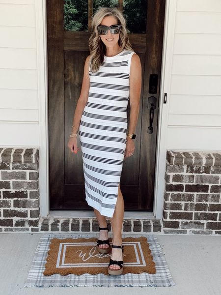 BTFM women’s sleeveless summer dress (2024) comes in 8 color options. Wearing size small - linked up shoe options  

#LTKFindsUnder50 #LTKStyleTip #LTKOver40