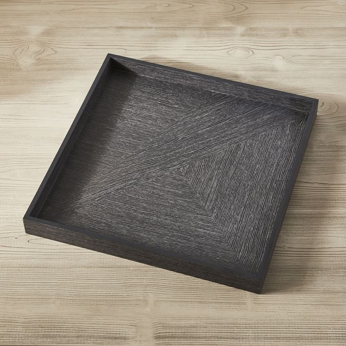 Modern Marquetry Wood Trays | West Elm (US)