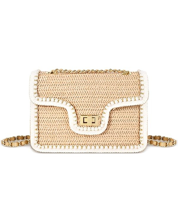 Straw Crossbody Bags for Women, Summer Fashion Straw Purses and Handbags Shoulder Raffia Clutch B... | Amazon (US)