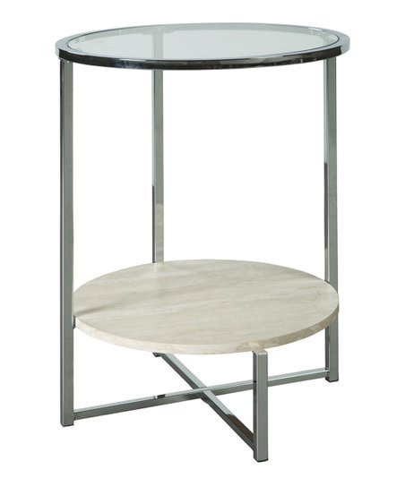 Ivory & Chrome Bodalli Side Table | Zulily