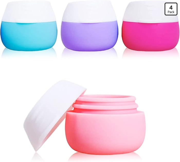 Gemice Silicone Cream Jars, TSA Approved Travel Size Containers - Leak-proof Travel Accessories w... | Amazon (US)