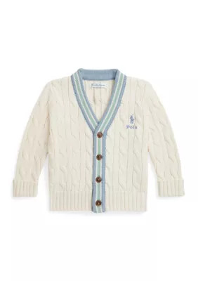 Ralph Lauren Childrenswear Baby Boys Cotton Cricket Cardigan | Belk