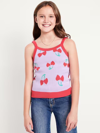 Printed Sweater Tank Top for Girls | Old Navy | Old Navy (US)