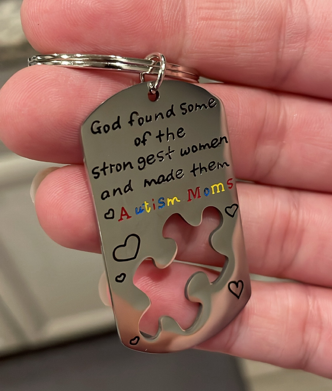 Autism keychain. Amazon find  

#LTKStyleTip #LTKGiftGuide #LTKFindsUnder100