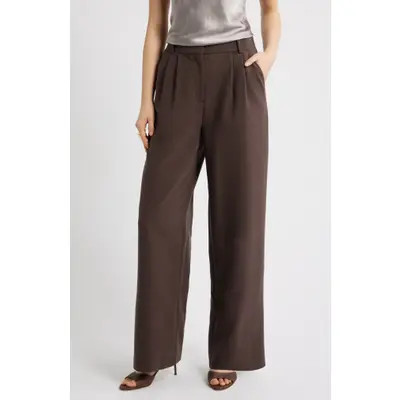 Open Edit Everyday Straight Leg Pants in Black at Nordstrom, Size 12 | Nordstrom