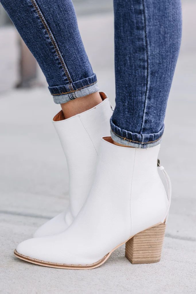 Stay In Step White Booties | The Mint Julep Boutique