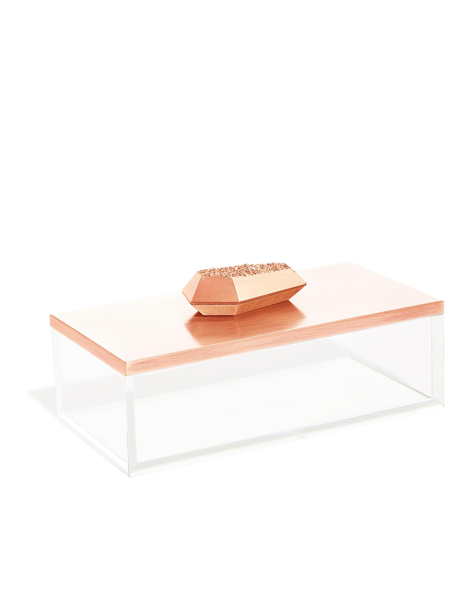 Rectangular Acrylic Box in Rose Gold Drusy | Kendra Scott