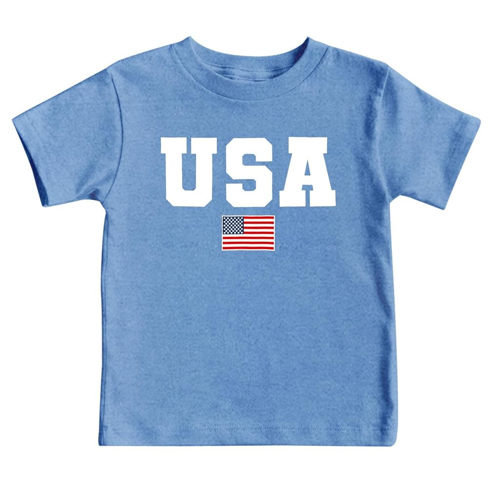 4th of July Shirts Toddler Boys Girls American Flag USA T-Shirt Kids Patriotic Tee Tops | Amazon (US)