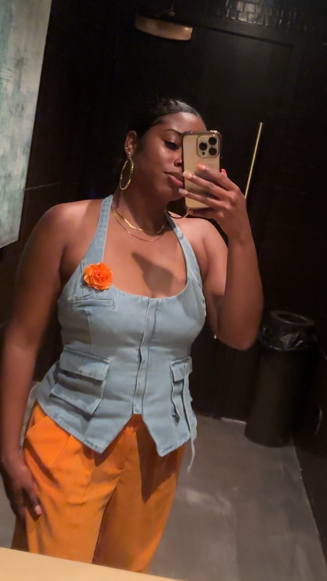 Denim and orange for Girls Brunch! 

#LTKSummerEdit #LTKItBag #LTKStyleTip